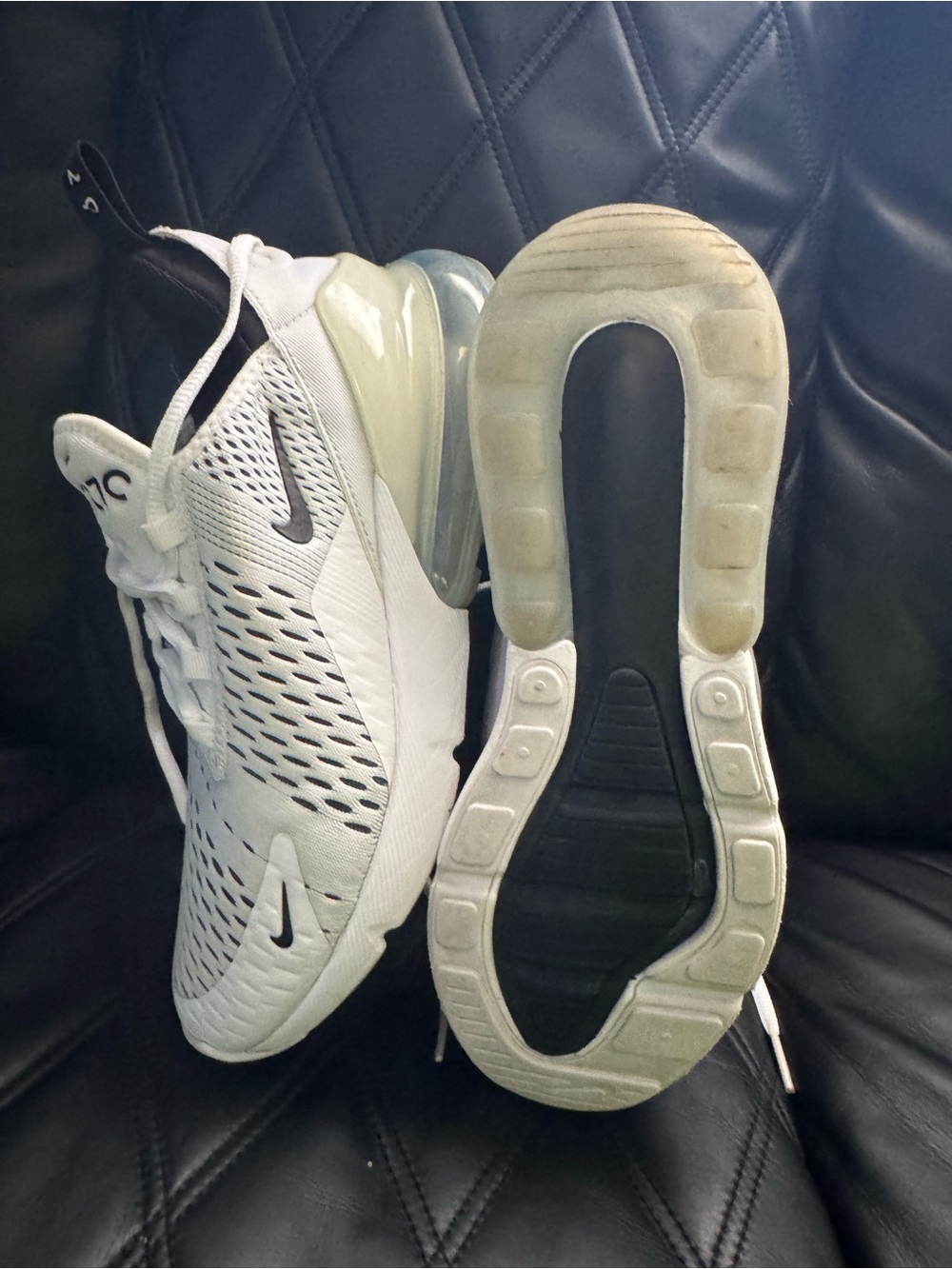 Nike Kids White and Black Air Max Style Sneakers
